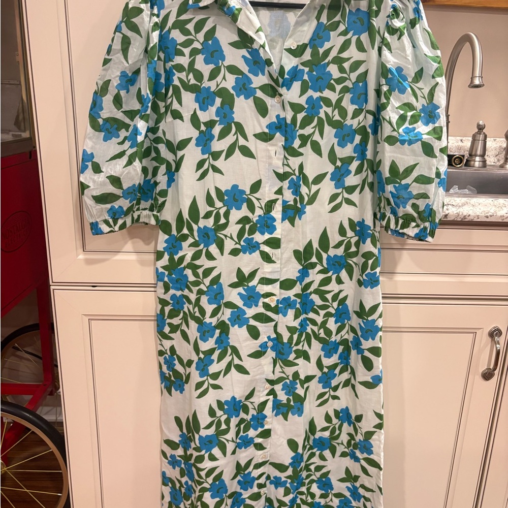 Olivia James Margot Floral Midi Bloom Dress Sz Med